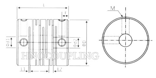 HB Beam Flexible Coupling Size