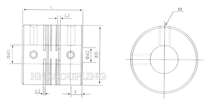 HB1 Beam Flexible Coupling Size