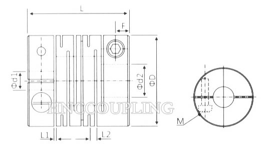 HBC Series Beam Coupling Size