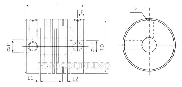 HBS Series Beam Coupling Size