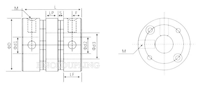 HD2F Diaphragm Coupling Size