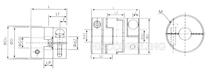 HOCS Series Oldham Coupling Size