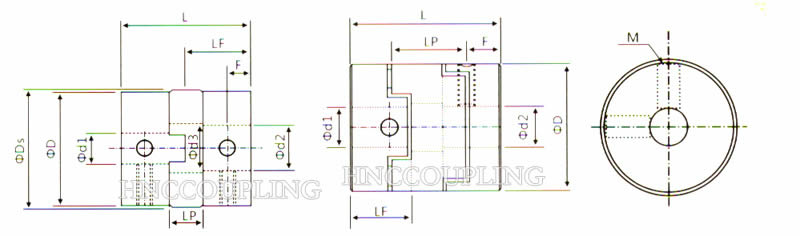 HOS Series Oldham Coupling Size