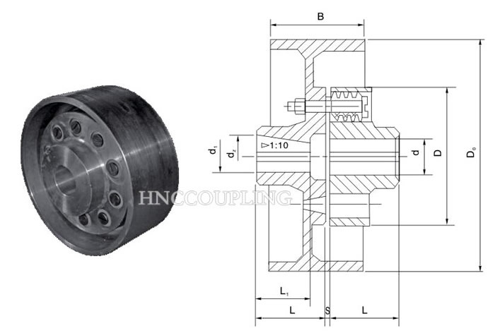 LTZ pin flexible shaft coupling With brake wheel size